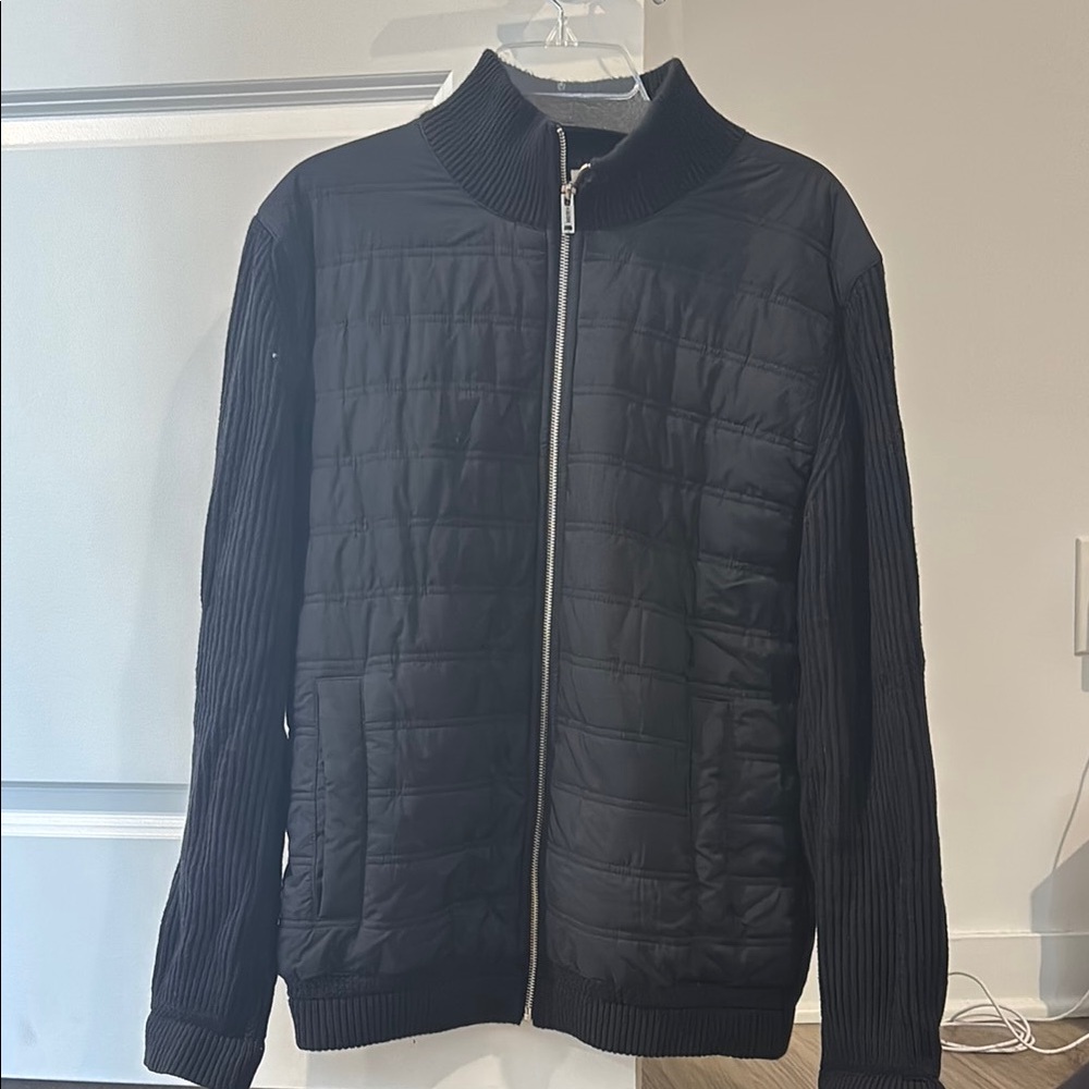 Reiss Black Quilted Jacket